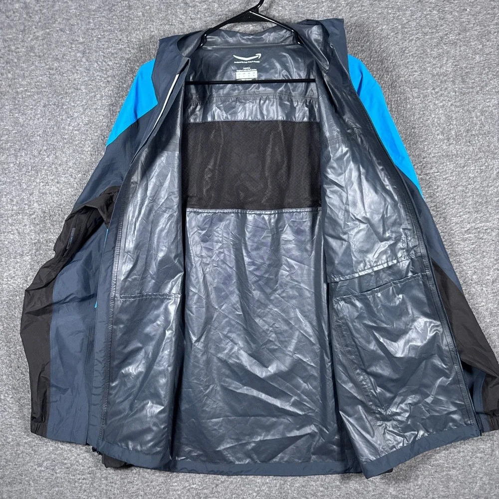 Luly Yang Tropical Rain Shell Jacket Mens Large Hooded Workwear Full Zip Vent